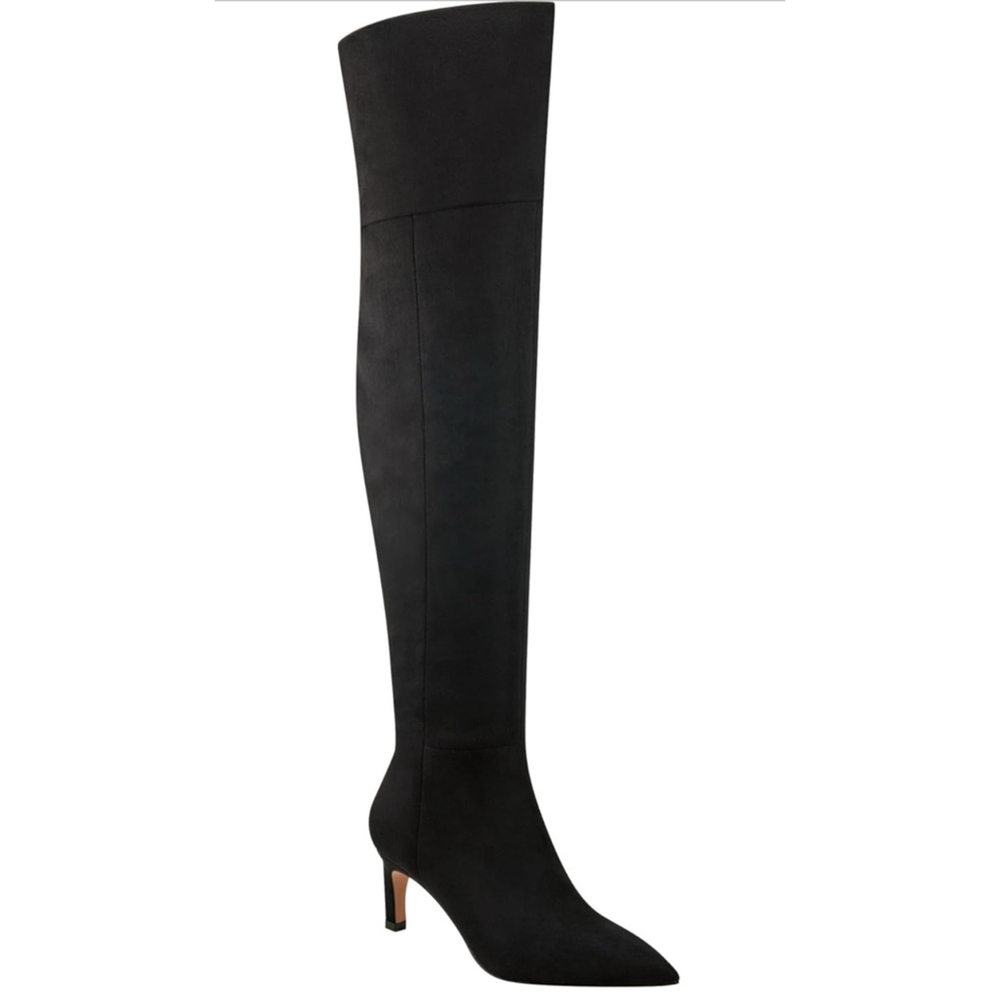 Women's Marc Fisher LTD Boots Black Over the Knee faux suede size 6